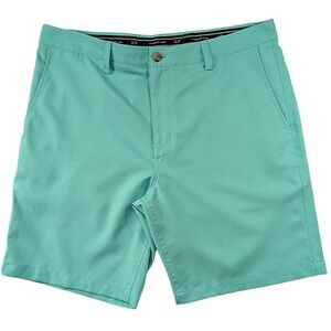 Vineyard Vines Links Shorts Mens 36 Green Coastal Nautical Preppy Resortwear